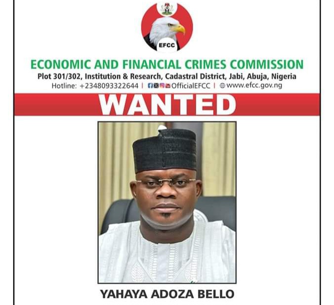 Breaking: EFCC declares former Kogi governor, Yahaya Bello, wanted