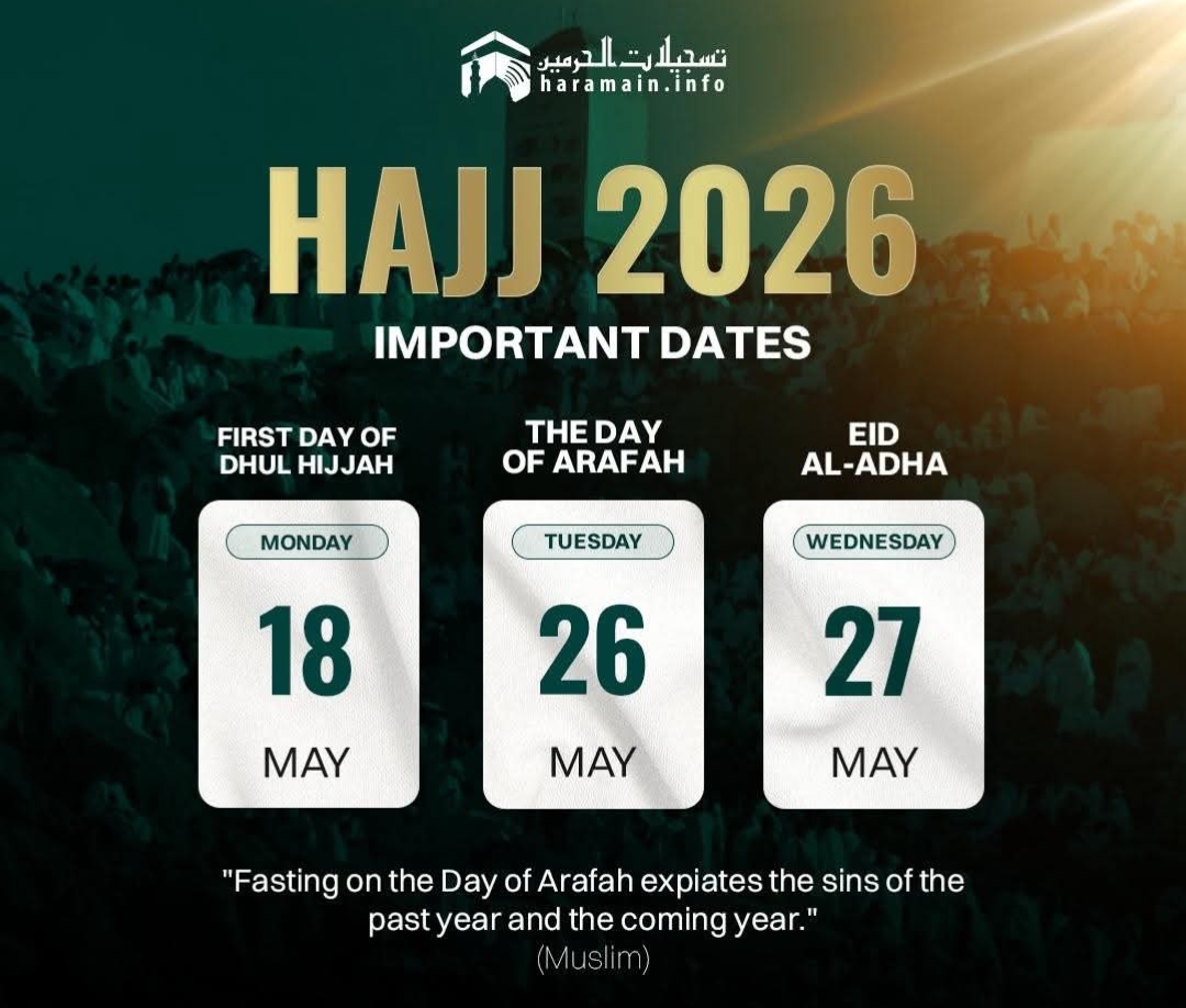 Breaking: Saudi sights Dhul Hijjah crescent, Eid is Wed, 27th