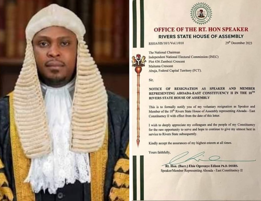 Rivers: Factional Speaker loyal to Fubara resigns, quits Assembly