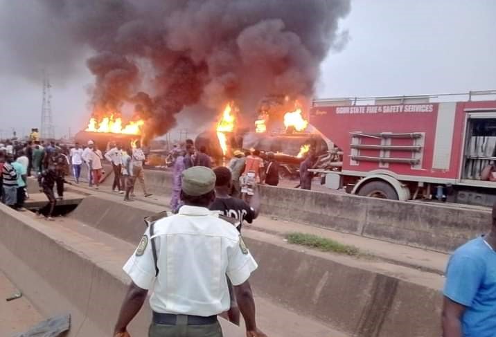 Ten burnt beyond recognition in Ogun tanker accident
