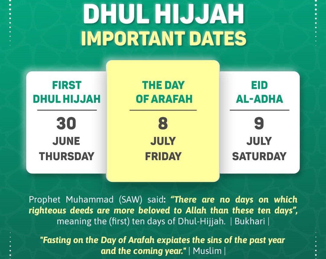 Breaking:  Dhul Hijjah crescent sighted in Saudi Arabia