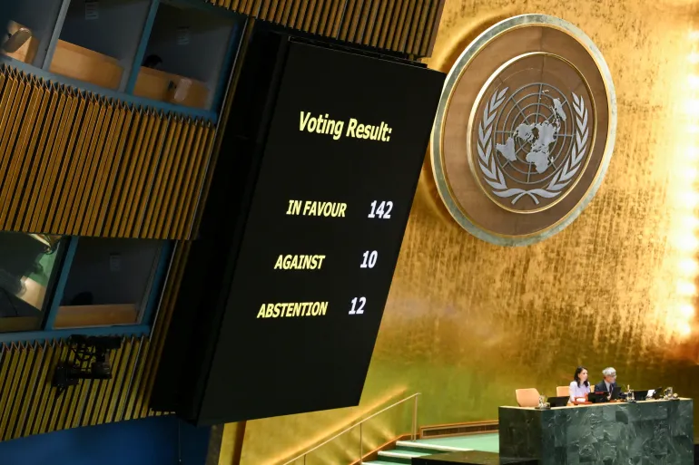 UN General Assembly backs two-state push for Israel and Palestine